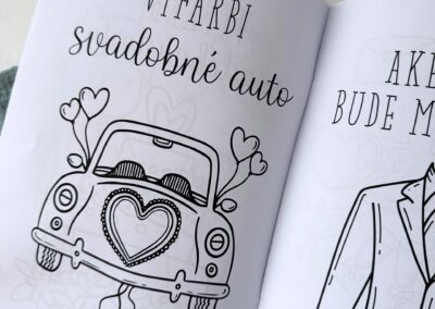Svadobná omaľovánka