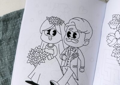 Svadobná omaľovánka