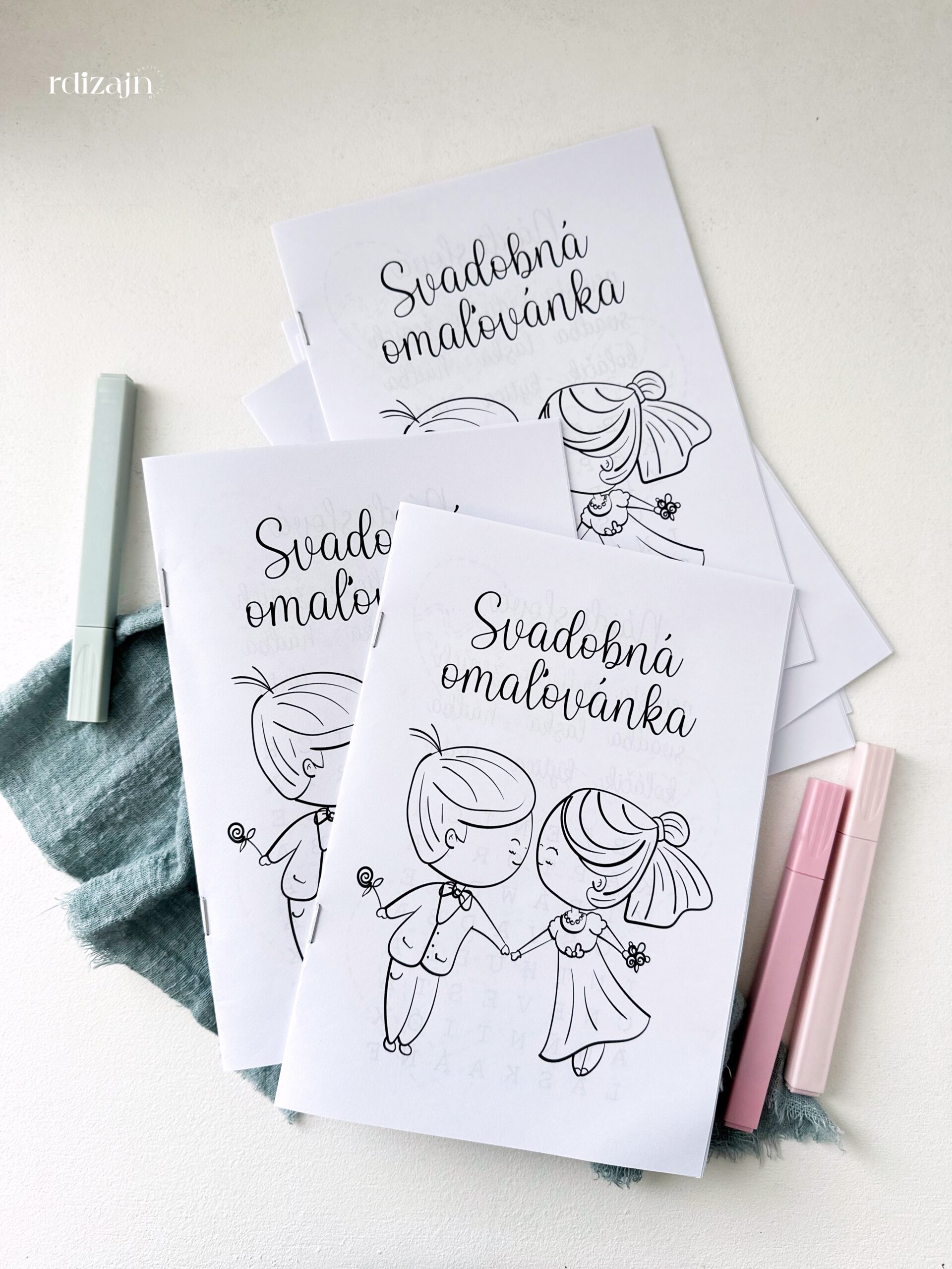 Svadobná omaľovánka