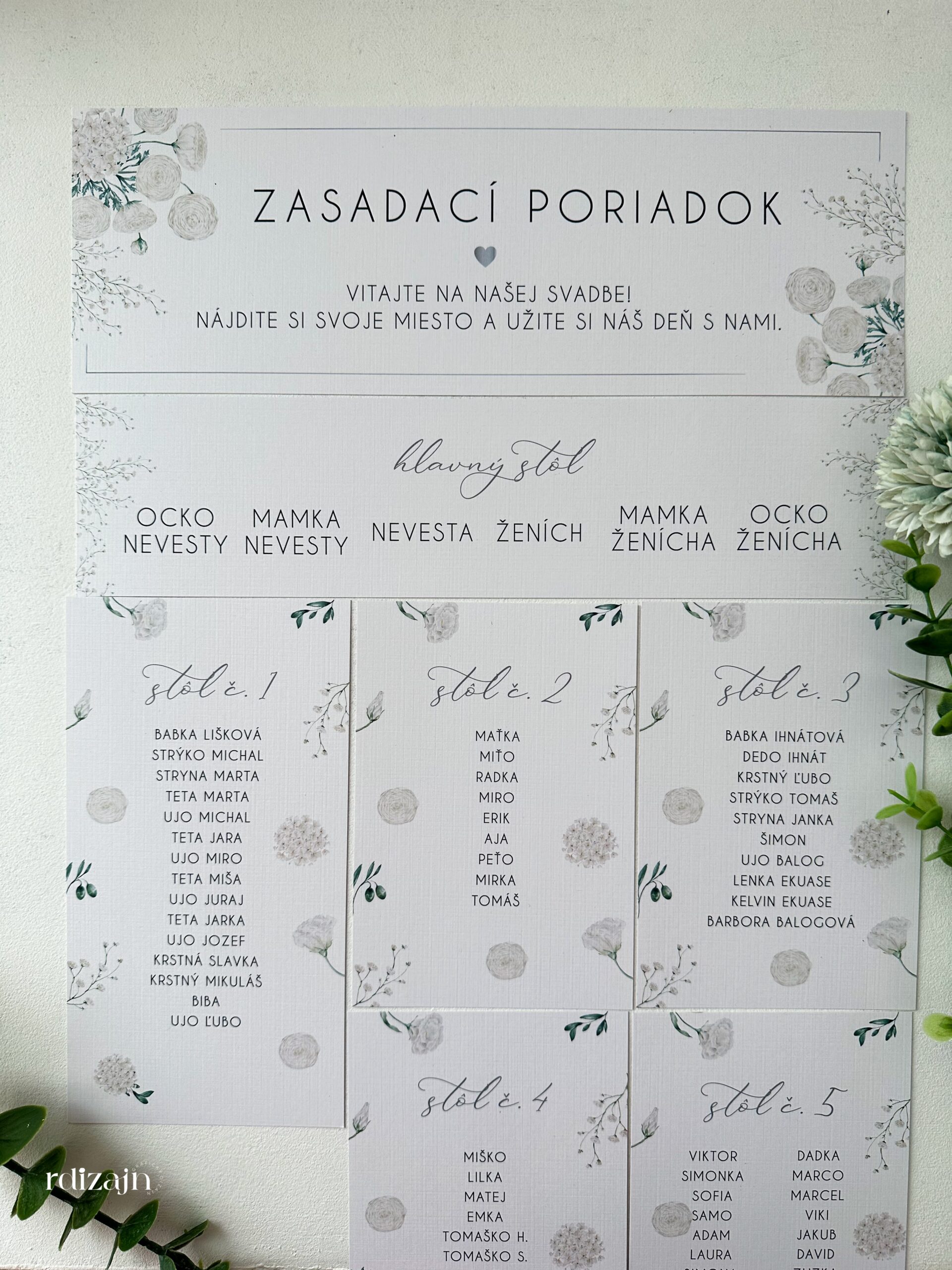 zasadaci-poriadok-na-svadbu-biele-kvety Zasadací poriadok na svadbu