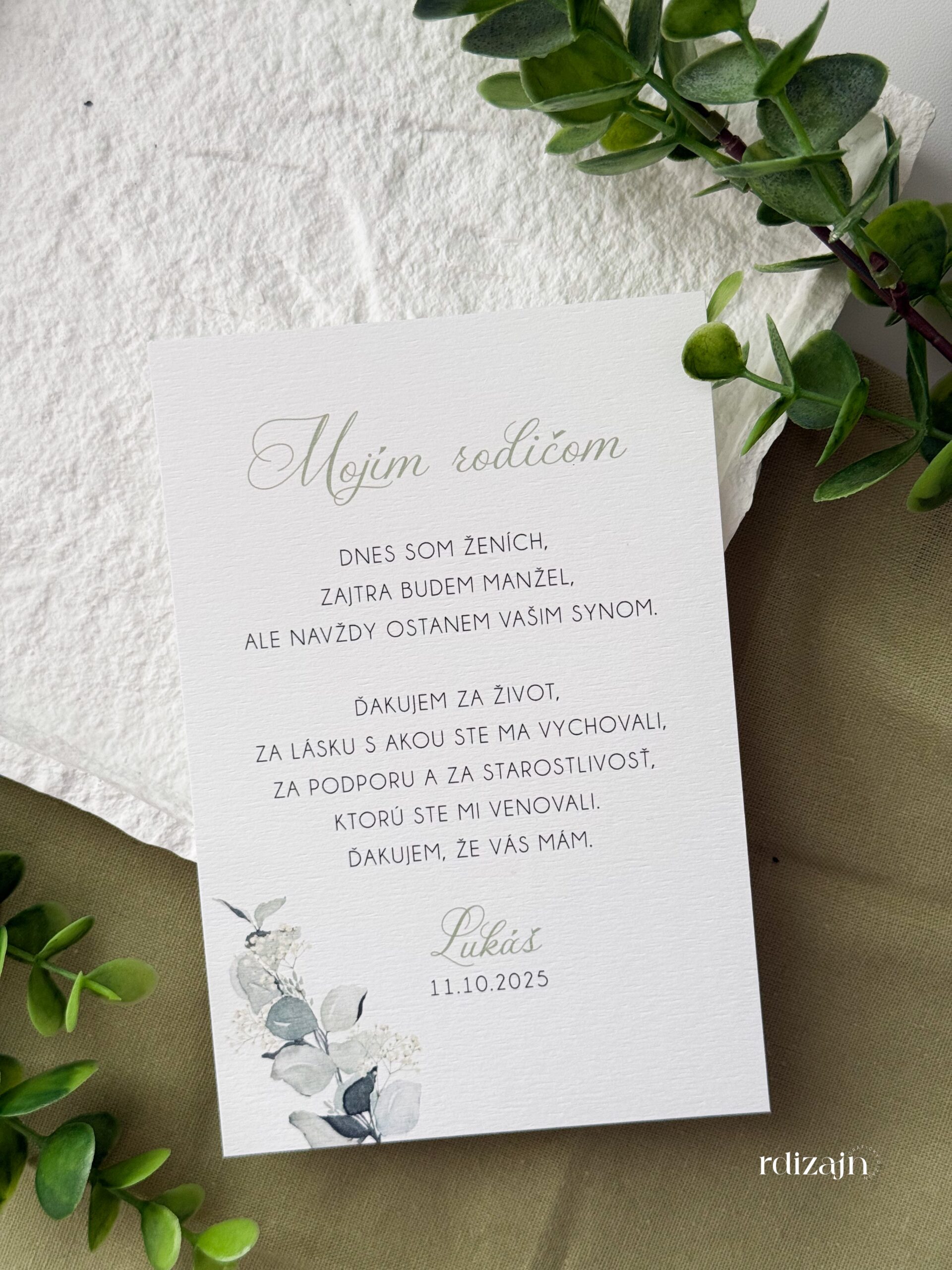 informacne-karticky-podakovanie-rodicom-eucalyptus-2 Informačné kartičky na svadbu