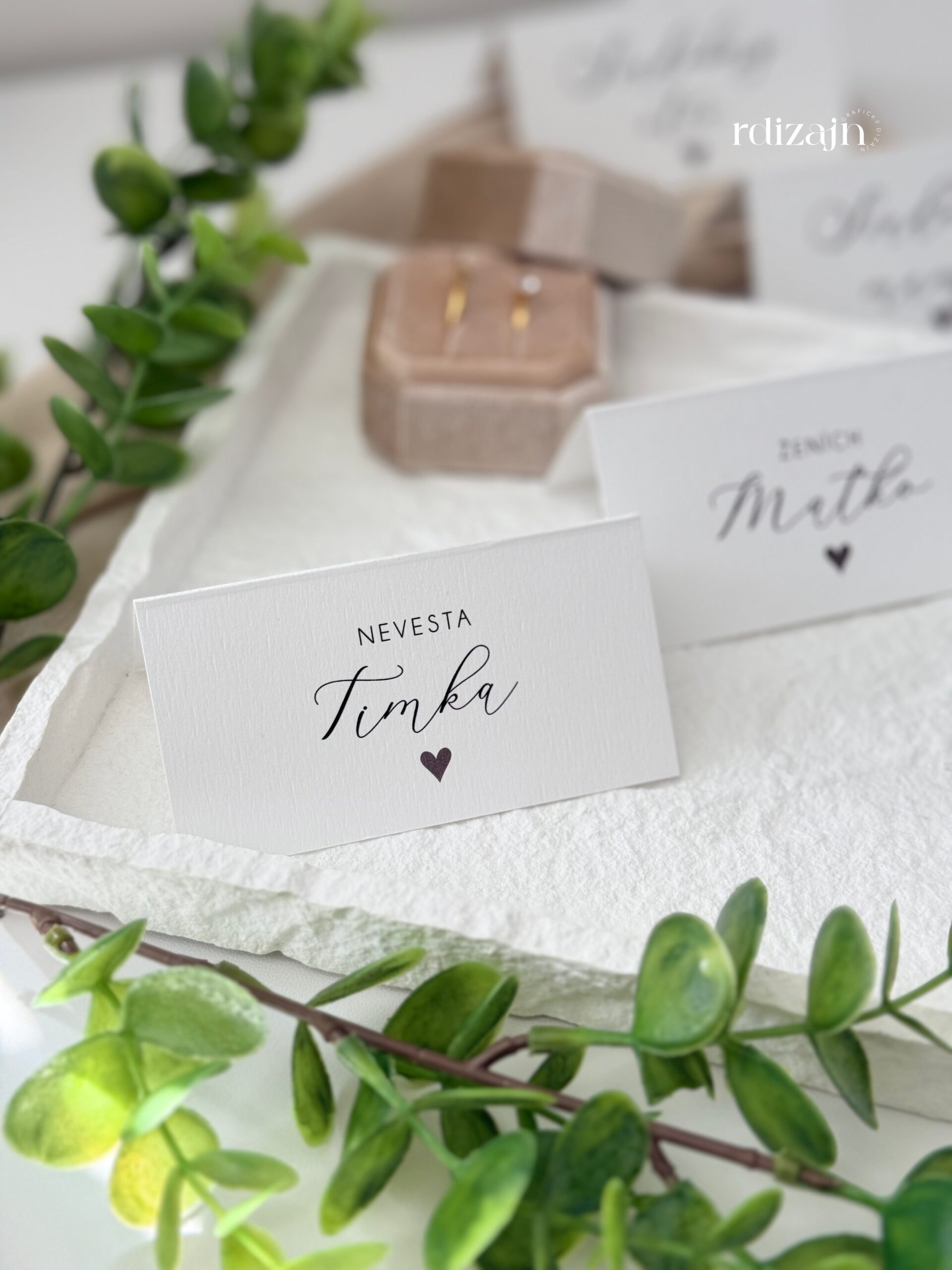 Menovky na svadbu, svadobné menovky, menovky pre hostí