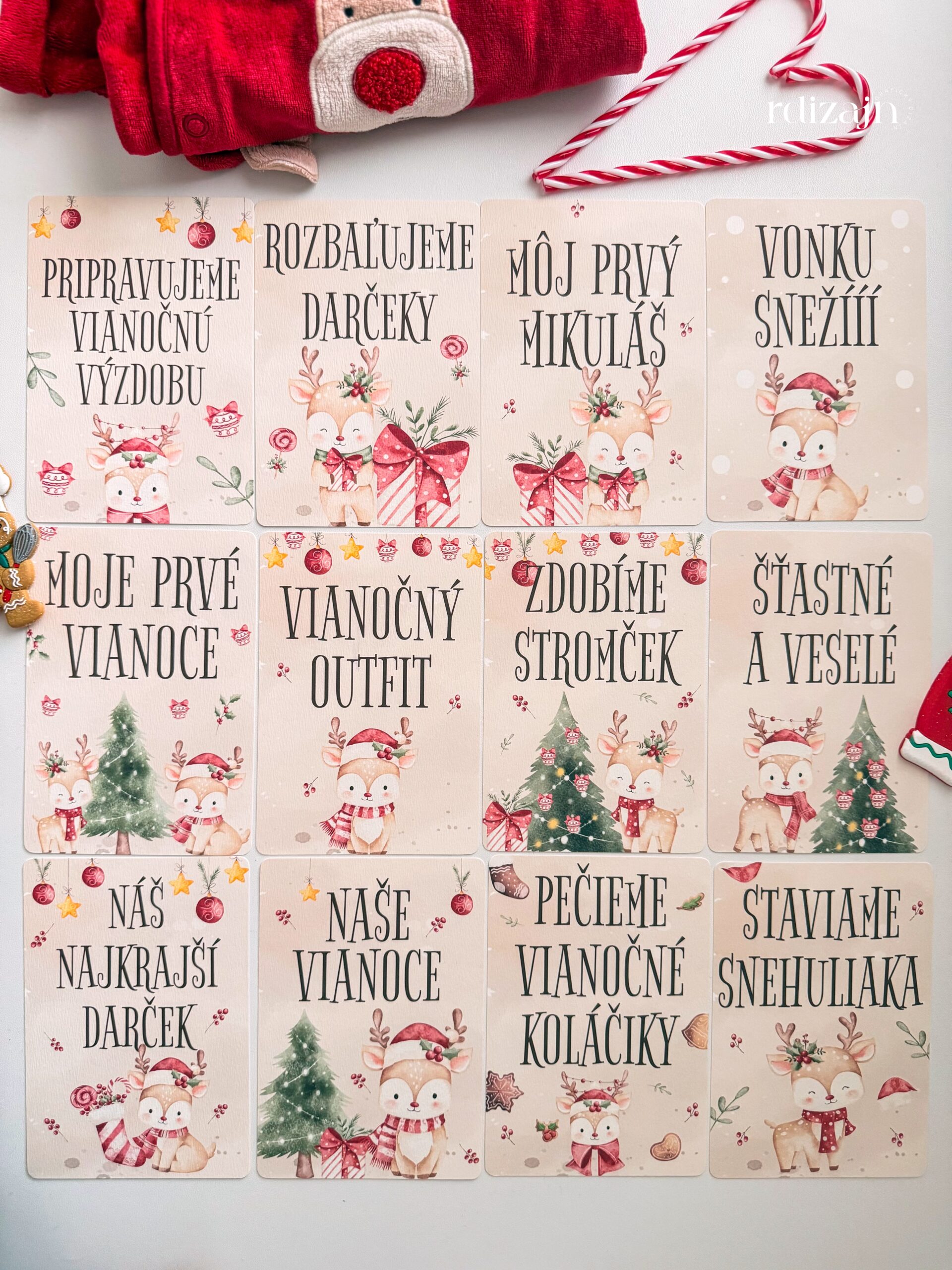 vianocne-milnikove-karticky-sobik-6 Vianočné miľníkové kartičky na fotenie bábätiek s motívom Sobíka