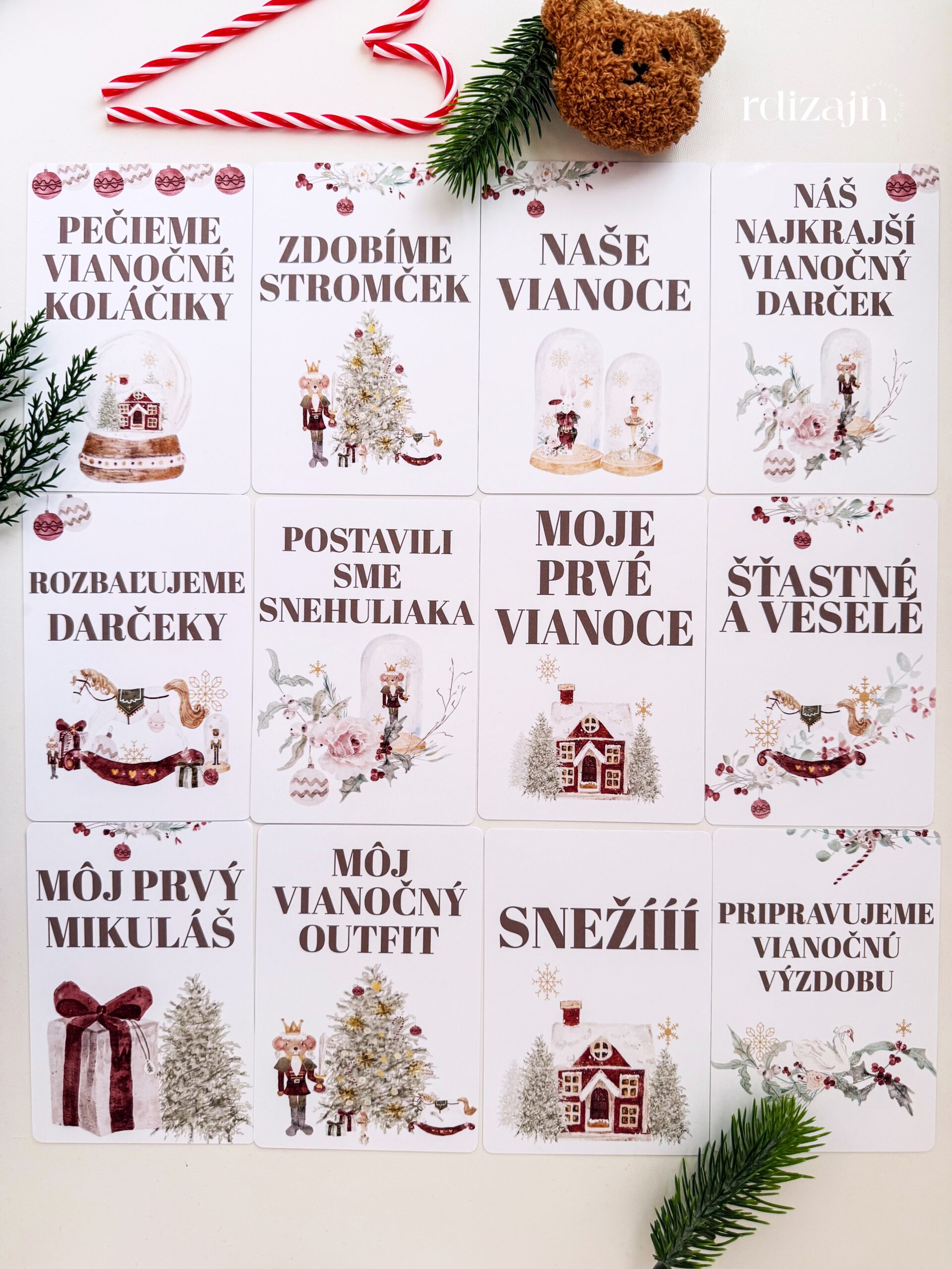 vianocne-milnikove-karticky-vianocna-rozpravka-1 Vianočné miľníkové kartičky na fotenie bábätiek s motívom Vianočná rozprávka