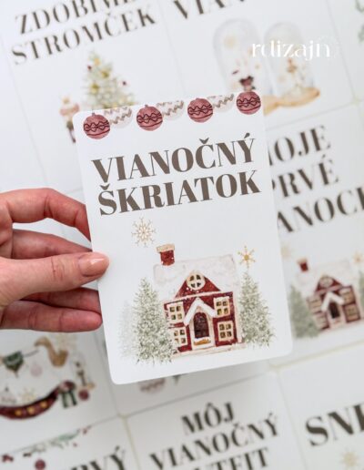 Vianočné miľníkové kartičky