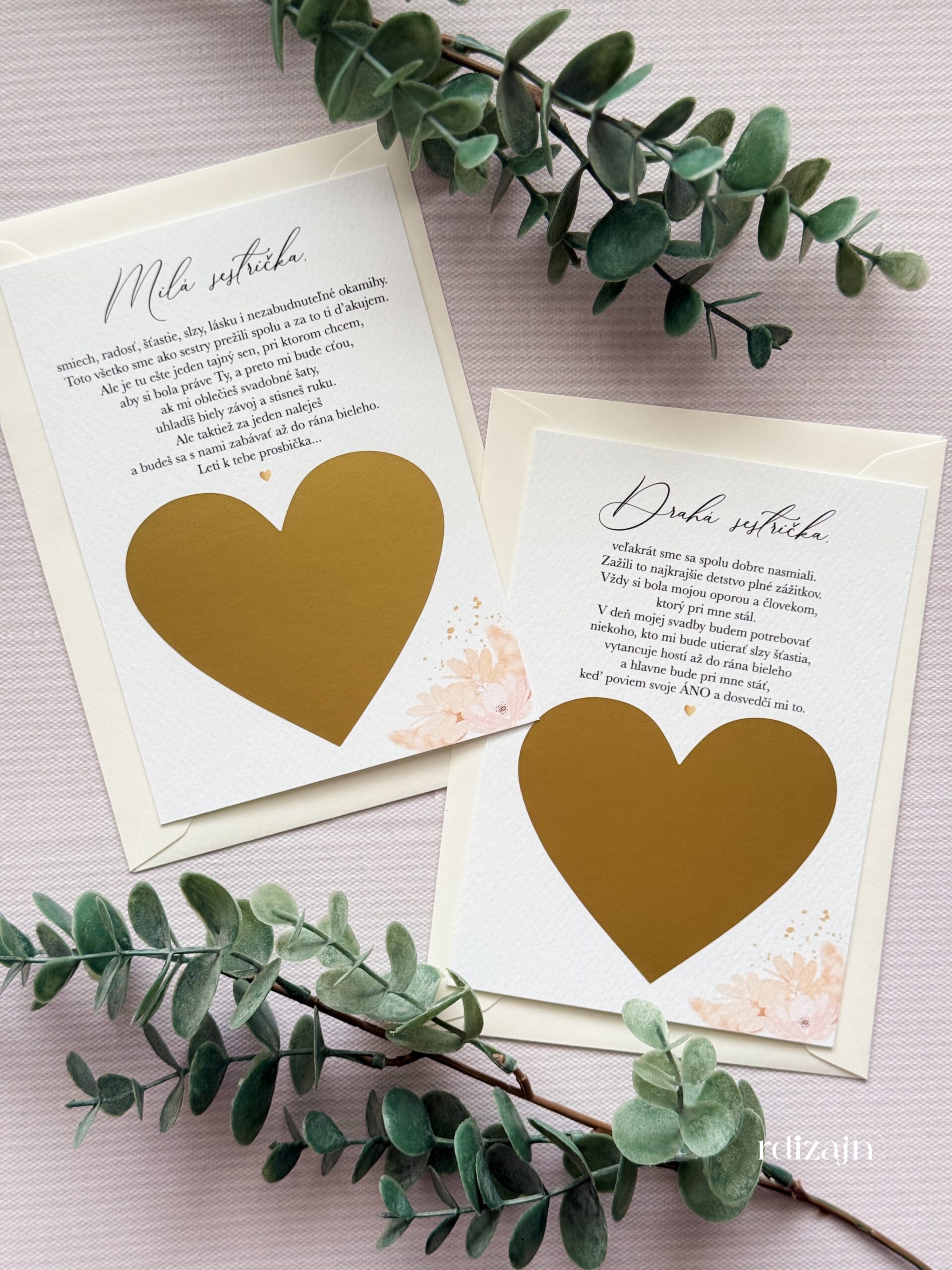 Boho štýl stieracie kartičky