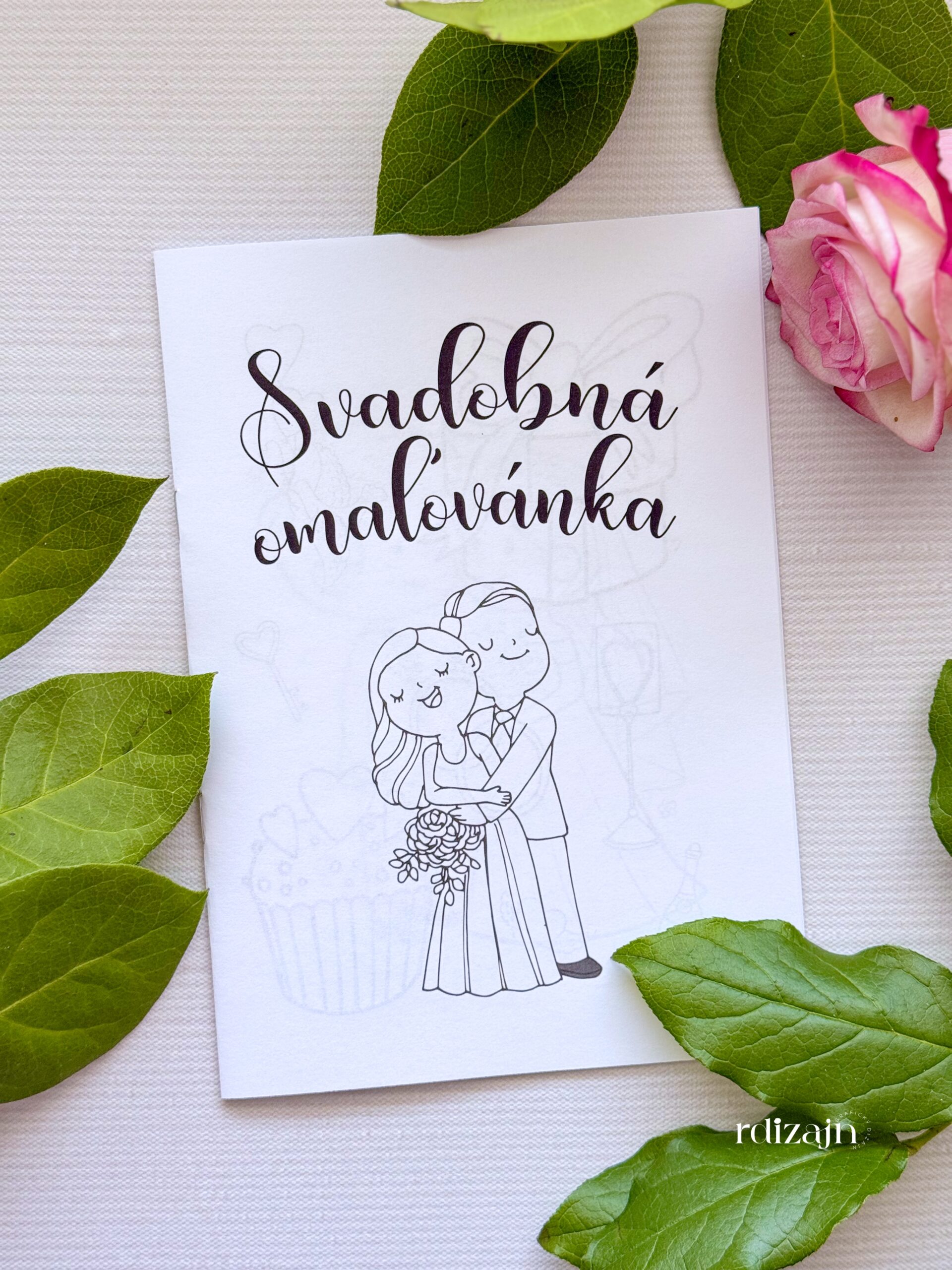 svadobná omaľovánka