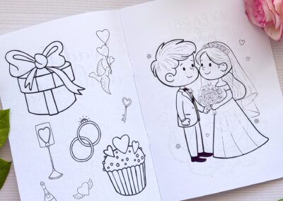 Svadobná omaľovánka