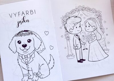 Svadobná omaľovánka