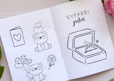 Svadobná omaľovánka