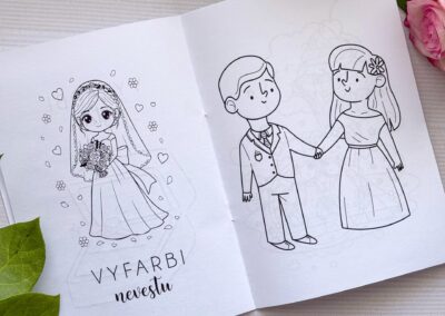 Svadobná omaľovánka