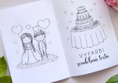 Svadobná omaľovánka