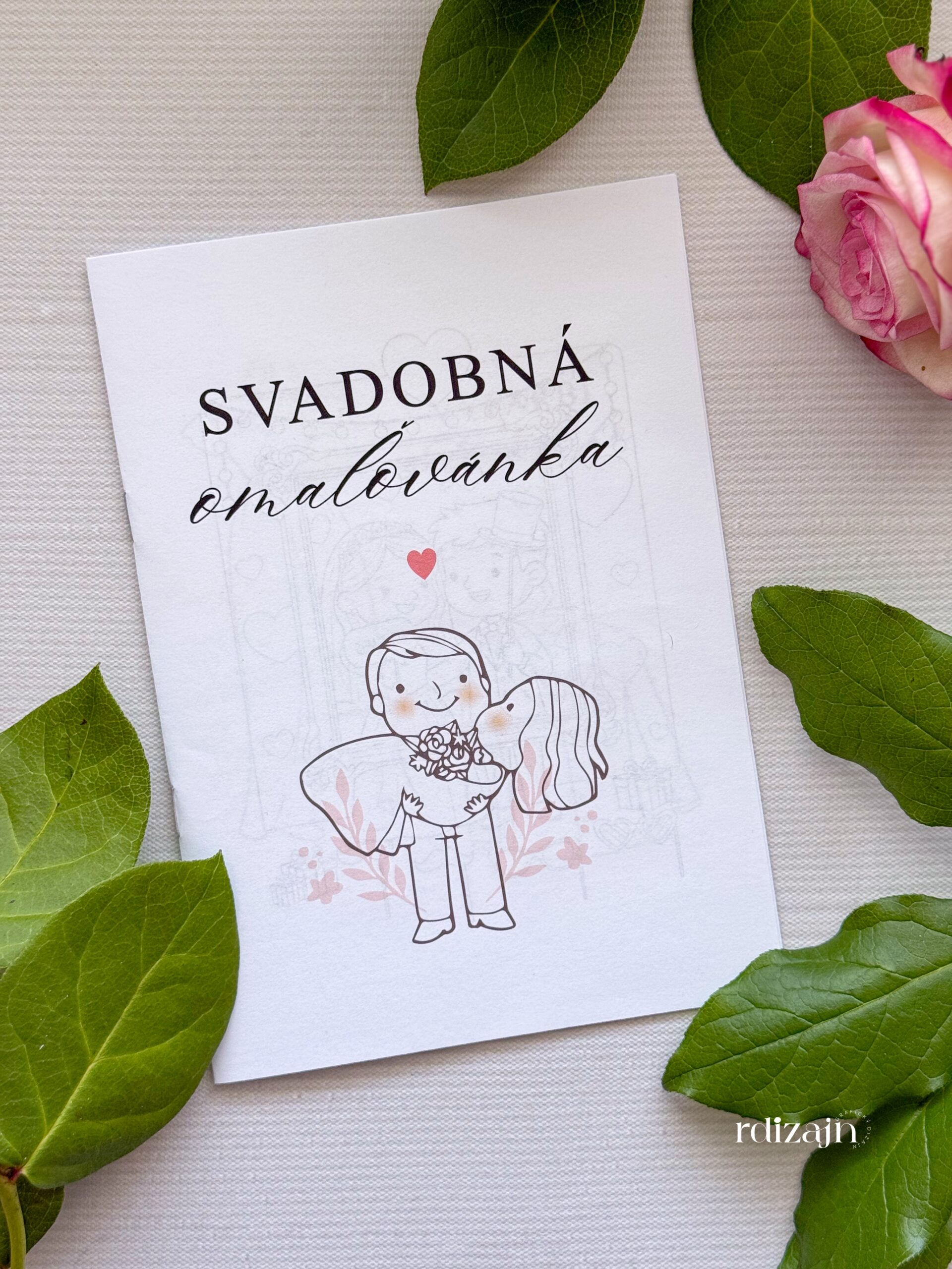 Svadobná omaľovánka