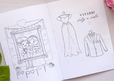 Svadobná omaľovánka