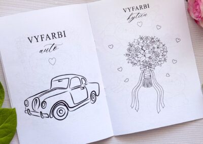 Svadobná omaľovánka