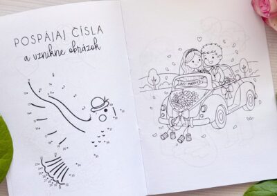 Svadobná omaľovánka