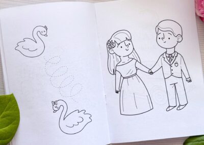 Svadobná omaľovánka