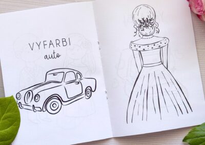 Svadobná omaľovánka