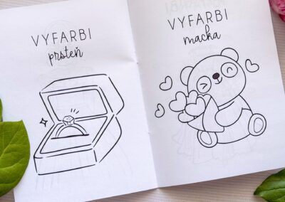 Svadobná omaľovánka