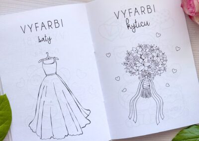 Svadobná omaľovánka